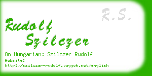 rudolf szilczer business card